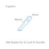 Modelcraft PKN2768 #68 Stencil Edge Blades x 5 For #2 or #5 Handles